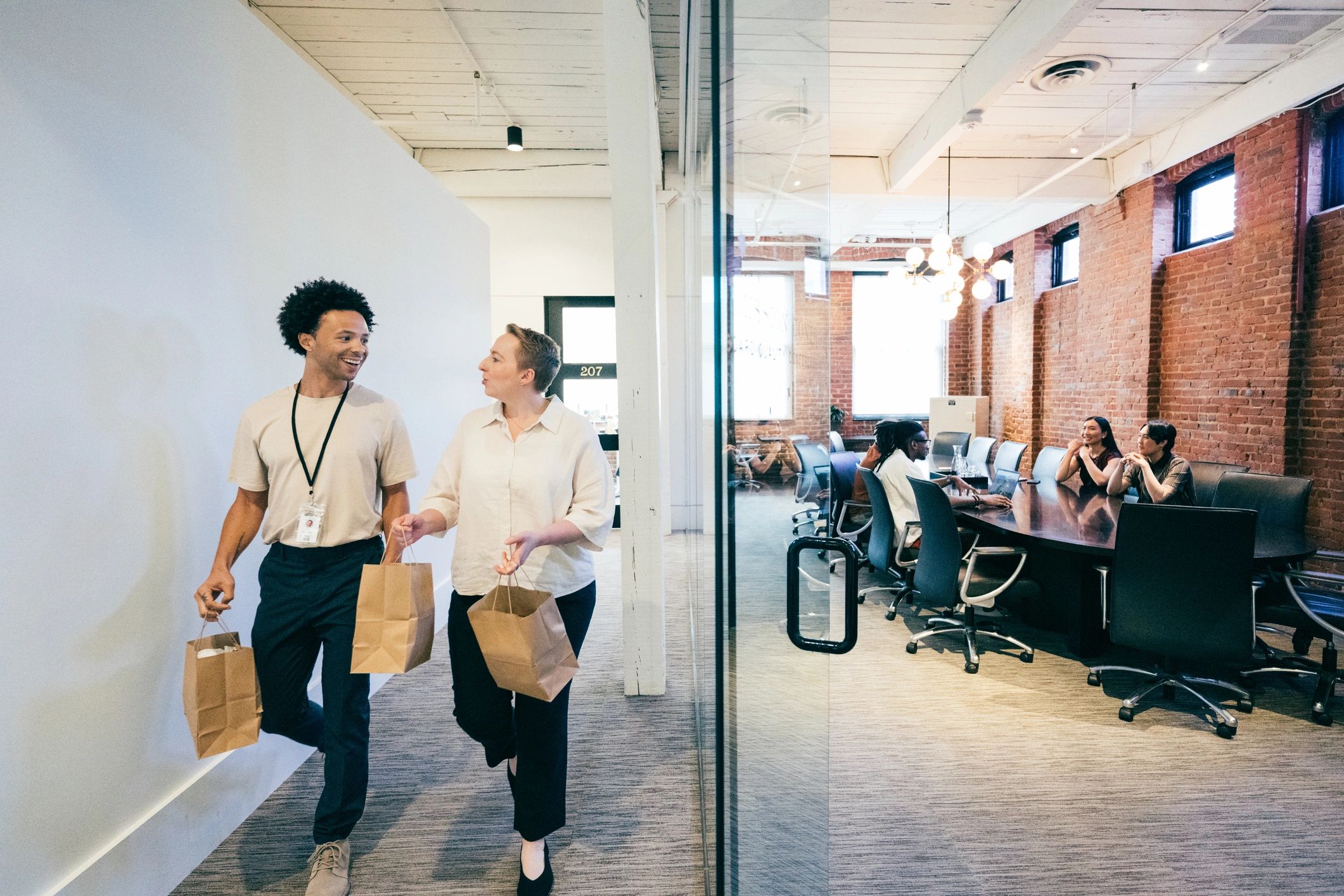 Commercial team in a professional office environment