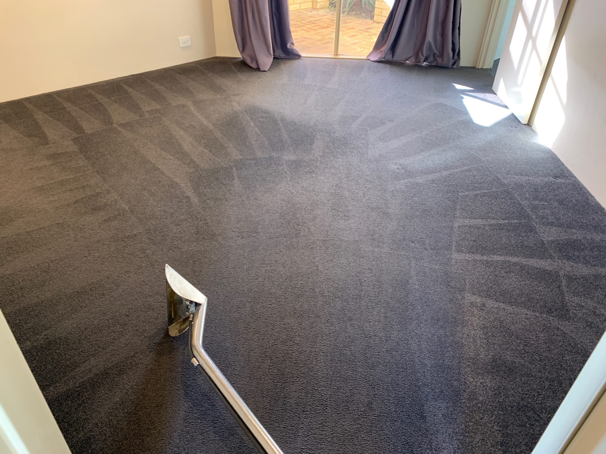 Professional floor cleaning equipment on site