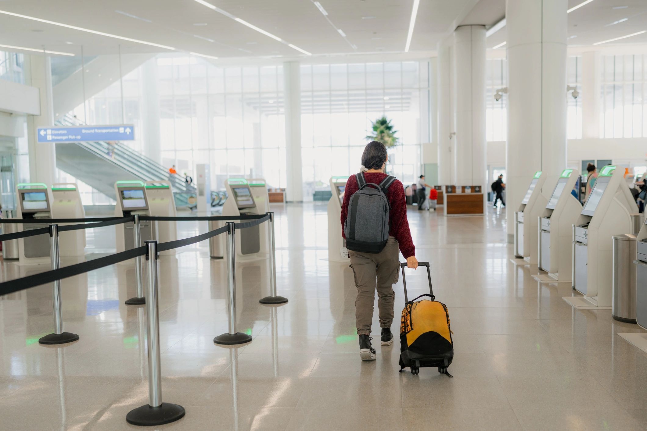 Modern airport terminal interior